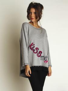 Pijama básico Gris Kiss me