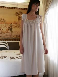 Nightgown microfiber  with opening in shoulders