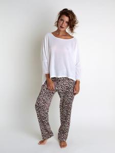 Pantalón Pijama raso estampado leopardo