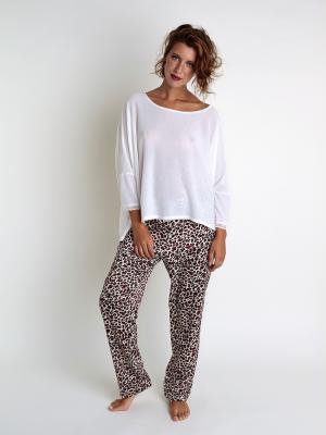 Pantalón Pijama raso estampado leopardo